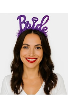 Mey İthalat Mor Renk Bekarlığa Veda İtalik Yazı Alyanslı Bride Taç Mey İthalat Mor Renk Bekarlığa Veda İtalik Yazı Alyanslı Bride Taç