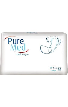 Pure Medbelbantlı Yetişkin Hasta Bezi Large 30'Lu Pure Medbelbantlı Yetişkin Hasta Bezi Large 30'Lu