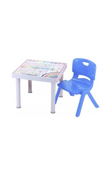 Sağlam Plastik Mandella Rubi Türkçe Desenli Çocuk Masası 1 Adet Nova Orta Çocuk Koltuk Mavi Sağlam Plastik Mandella Rubi Türkçe Desenli Çocuk Masası 1 Adet Nova Orta Çocuk Koltuk Mavi