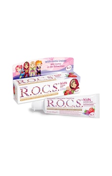 Rocs Kids 4-7 Yaş Ahududu Çilek Tadında Diş Macunu - 45 G Rocs Kids 4-7 Yaş Ahududu Çilek Tadında Diş Macunu - 45 G