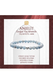 Saff Doğaltaş Anjelit 6 MM Doğal Taş Bileklik Çok Renkli Saff Doğaltaş Anjelit 6 MM Doğal Taş Bileklik Çok Renkli