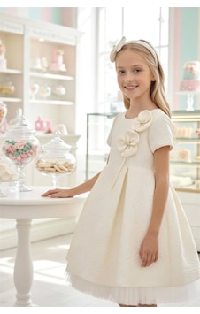 Pamina Kids Pamina Kız Çocuk Taç Tokalı Tüllü Elbise Ekru 36190 Pamina Kids Pamina Kız Çocuk Taç Tokalı Tüllü Elbise Ekru 36190
