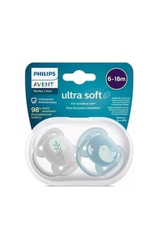 Avent Ultra Soft 6-18 Ay 2 Li Erkek Emzik Bebek Mavisi - Gri Avent Ultra Soft 6-18 Ay 2 Li Erkek Emzik Bebek Mavisi - Gri