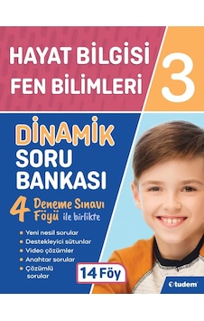 Tudem Eğitim Yayınevi 3. Sınıf Hayat Bilgisi - Fen Bilimleri Dinamik Soru Bankası Tudem Eğitim Yayınevi 3. Sınıf Hayat Bilgisi - Fen Bilimleri Dinamik Soru Bankası