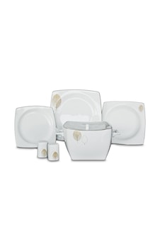 Korkmaz Bone Selection 60 Parça Kare Yemek Takımı A8456
