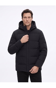 Fabrika Siyah Erkek Kapüşonlu Slim Fit Kapitone Kaban F6wm-kbn 2107 Fabrika Siyah Erkek Kapüşonlu Slim Fit Kapitone Kaban F6wm-kbn 2107
