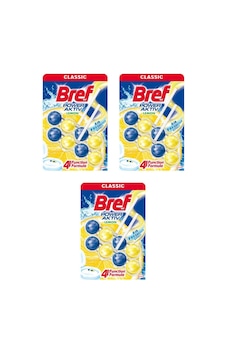 Bref 3'lü Power Aktif Limon Klozet Bloğu 2 x 50 G Bref 3'lü Power Aktif Limon Klozet Bloğu 2 x 50 G
