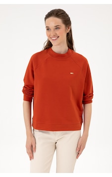 U.S. Polo Assn. Kadın Kiremit Regular Bisiklet Yaka Basic Sweatshırt 50313610-VR031 U.S. Polo Assn. Kadın Kiremit Regular Bisiklet Yaka Basic Sweatshırt 50313610-VR031