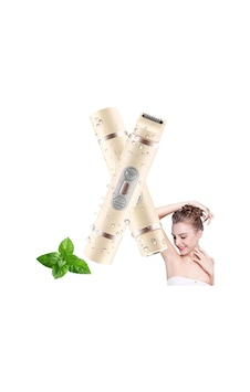 Qosigote Kadın Tıraş Makinesi, Konforlu Elektrikli 2'si 1 Arada Kadın Tıraş Makinesi, Çift Kafalı Tıraş Makinesi Kadınlar, Yüksek Verimli Ve Hassas, Kablosuz Usb Islak/kuru Epilatör Bej