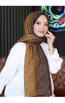 Afvente Paisley Desen Bronz Kahve Pamuk Şal Diğer Afvente Paisley Desen Bronz Kahve Pamuk Şal Diğer