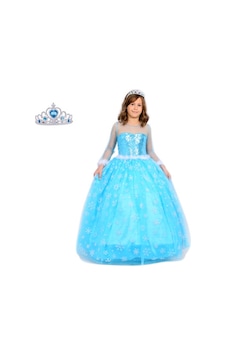 Butikhappykids Prenses Elsa Kostümü Uzun Kollu Elsa Kostümü 1-12yaş Taç Hediy... Mavi Butikhappykids Prenses Elsa Kostümü Uzun Kollu Elsa Kostümü 1-12yaş Taç Hediy... Mavi