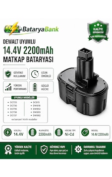 Dewalt Uyumlu 14.4v 2200mah Ni-cd Şarjlı Matkap Bataryası - Bataryabank Dewalt Uyumlu 14.4v 2200mah Ni-cd Şarjlı Matkap Bataryası - Bataryabank