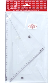 Hatas 0807 Teknik Okul Öğrenci Gönye Seti 30 CM /60-45 Derece Hatas 0807 Teknik Okul Öğrenci Gönye Seti 30 CM /60-45 Derece