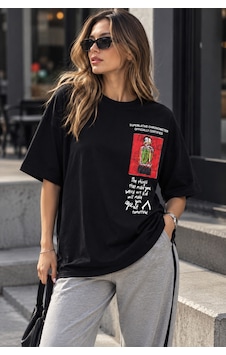 Gugus Kadın Outlet Tek Kalan Üst Giyim Modeller Siyah-tshirt-kırmızı-zombi Gugus Kadın Outlet Tek Kalan Üst Giyim Modeller Siyah-tshirt-kırmızı-zombi