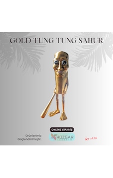 Gold Tung Tung Tung Sahur 12 Cm Figür Gold Tung Tung Tung Sahur 12 Cm Figür