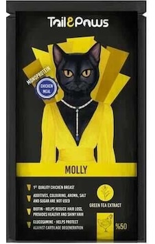 Tail Paws Molly Tavuklu Pouch Kedi Maması 80 G Tail Paws Molly Tavuklu Pouch Kedi Maması 80 G