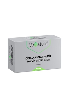 Venatura Çinko Asetat Pastil Takviye Edici Gıda 30 Pastil
