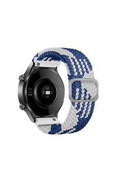 Microcase KY29 Xiaomi Amazfit Pace 2 İçin Esnek Örgülü Kumaş Kordon Kayış Beyaz - Mavi Microcase KY29 Xiaomi Amazfit Pace 2 İçin Esnek Örgülü Kumaş Kordon Kayış Beyaz - Mavi