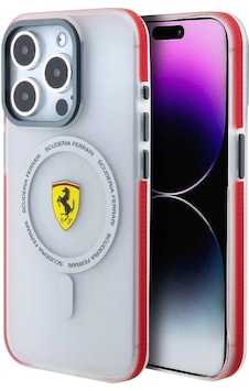 Apple Uyumlu iPhone 15 Pro Kılıf Ferrari Lisanslı M-safe Şarj Özellikli Kontrast Bumper Sf Ring Kap Apple Uyumlu iPhone 15 Pro Kılıf Ferrari Lisanslı M-safe Şarj Özellikli Kontrast Bumper Sf Ring Kap