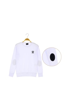 Crassi Erkek Çocuk Sweatshirt Kol Dirsekli 00234 BEYAZ Crassi Erkek Çocuk Sweatshirt Kol Dirsekli 00234 BEYAZ