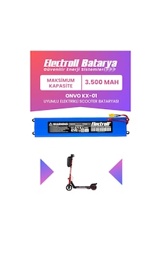 Onvo Kx-01 Uyumlu Batarya Maksimum Kapasite 21.6v 3.500mah Elektrikli Scooter Bataryası Mavi Onvo Kx-01 Uyumlu Batarya Maksimum Kapasite 21.6v 3.500mah Elektrikli Scooter Bataryası Mavi