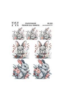 Polyesterhobi Premium Sulu Transfer 25x35 Cm Tavşan Desenli Ps 222