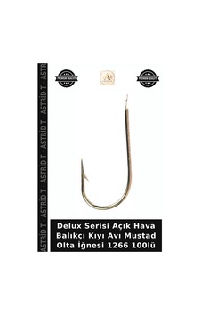 Delux Serisi Açık Hava Balıkçı Kıyı Avı Mustad Olta İğnesi 1266 100lü No:6