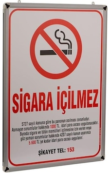 Akyazı Sigara İçilmez Panosu 35X50 0509Alüminyum Çerçeve Akyazı Sigara İçilmez Panosu 35X50 0509Alüminyum Çerçeve