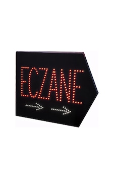 Ayt Powermaster Pm-28338 Eczane Smd Led Tabelası Sağ Ok Yönlü Kırmızı Beyaz Suya Dayanıklı 345x465mm