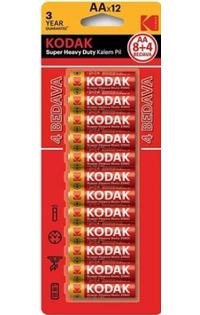 Kodak Super Heavy Duty AA Kalem Pil 12'li Kodak Super Heavy Duty AA Kalem Pil 12'li