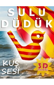 Sarı Kırmızı Sulu Düdük - 3d Kuş Sesi Su Oyunu Kırmızı