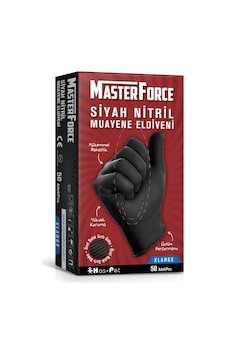 Master Force Siyah Nitril Eldiven Xl Maksi Boy Master Force Siyah Nitril Eldiven Xl Maksi Boy