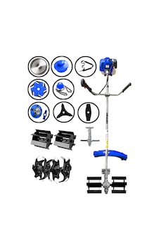Dragro DRG-9PR Mavi PRofesyonel 9 Parça 2 Zamanlı Yan Tipi Benzinli Motorlu Tırpan Ot Çim Biçme Kesme Makinesi Çift Çapa Dragro DRG-9PR Mavi PRofesyonel 9 Parça 2 Zamanlı Yan Tipi Benzinli Motorlu Tırpan Ot Çim Biçme Kesme Makinesi Çift Çapa