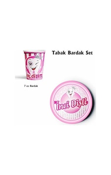 İlk Dişim Çıktı Diş Buğdayı Teması Partisi İnci Dişli Tabak Bardak 8li Pembe Renk İlk Diş Konsepti Tüm Yaşlar İlk Dişim Çıktı Diş Buğdayı Teması Partisi İnci Dişli Tabak Bardak 8li Pembe Renk İlk Diş Konsepti Tüm Yaşlar