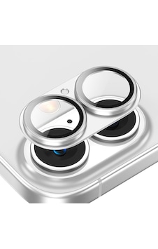 Apple Uyumlu iPhone 16/16 Plus Lens Koruyucu Halka Set-al3130 Gümüş