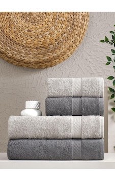 Softtouch %100 Pamuklu 4 Lü Banyo Havlu Seti Hamam Ve Çeyiz Takımı Antraist - Gri Açık Gri - Antrasit Softtouch %100 Pamuklu 4 Lü Banyo Havlu Seti Hamam Ve Çeyiz Takımı Antraist - Gri Açık Gri - Antrasit