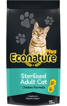 Econature Plus Tavuklu Kısırlaştırılmış Yetişkin Kedi Maması 15 Kg Econature Plus Tavuklu Kısırlaştırılmış Yetişkin Kedi Maması 15 Kg