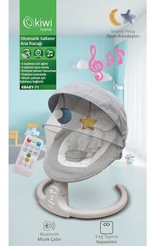 Kiwi Home Kbaby-71 Otomatik Sallanan Kademe Ayarlı Beşik Ve Ana Kucağı Kiwi Home Kbaby-71 Otomatik Sallanan Kademe Ayarlı Beşik Ve Ana Kucağı