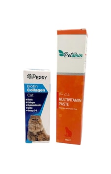 Perry Kediler İçin Biotin Collagen 50 ML + Multivitamin Pasta 100 G Perry Kediler İçin Biotin Collagen 50 ML + Multivitamin Pasta 100 G