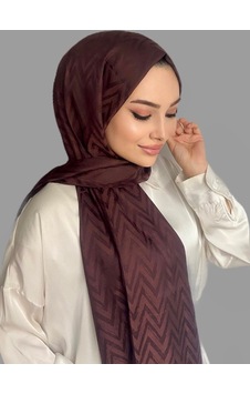 Sahtan Zikzak Desen Kahve Pamuk Jakar Şal Sahtan Zikzak Desen Kahve Pamuk Jakar Şal