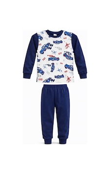 Erkek Çocuk Pamuklu Desenli Pijama Takımı 6068-15 Lacivert Lacivert Erkek Çocuk Pamuklu Desenli Pijama Takımı 6068-15 Lacivert Lacivert