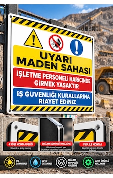 100 X 70 Cm Maden Sahası Uyarı Levhası İş Güvenliği Giriş Yasaktır Tabelası 4 Mm Alüminyum Kompozit 100 X 70 Cm Maden Sahası Uyarı Levhası İş Güvenliği Giriş Yasaktır Tabelası 4 Mm Alüminyum Kompozit