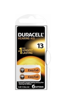 Duracell 13 Kulak Pili 6 Parça Kutu 5580 Duracell 13 Kulak Pili 6 Parça Kutu 5580