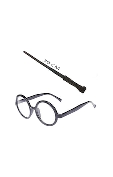 Harry Potter Asası Ve Siyah Çerçeveli Gözlük Seti Harry Potter Asası Ve Siyah Çerçeveli Gözlük Seti
