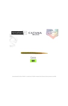 Naniwaosakashi Catana Worm 8cm 10pcs - Camo Naniwaosakashi Catana Worm 8cm 10pcs - Camo