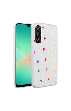 Samsung Uyumlu Galaxy A26 Kılıf Şeffaf Figürlü Zore Folk Sert Kapak Kalp Samsung Uyumlu Galaxy A26 Kılıf Şeffaf Figürlü Zore Folk Sert Kapak Kalp