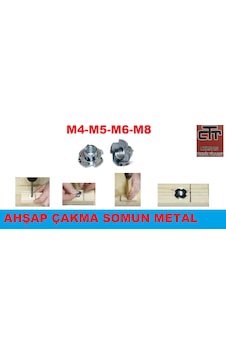 Ahşap Çakma Somun-Ağaç Somunu M4-M5-M6-M8 24 Adet-M8 Ahşap Çakma Somun-Ağaç Somunu M4-M5-M6-M8 24 Adet-M8