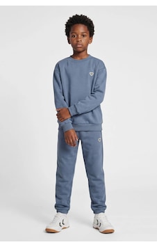 Hummel Pamuklu Logolu Loose Fit Bisiklet Yaka Sweat Unisex Çocuk Sweat 232950-2828 Mavi Hummel Pamuklu Logolu Loose Fit Bisiklet Yaka Sweat Unisex Çocuk Sweat 232950-2828 Mavi