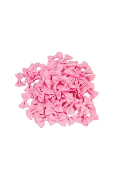 Pembe Beyaz Puantiyeli Fiyonk Süsleme Malzemesi 3 cm (500 Adet)