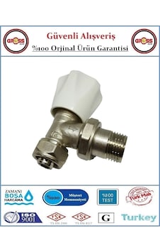 Şenpres Pex-al Köşe Radyatör Vanası - %100 Prinç - 1/2''